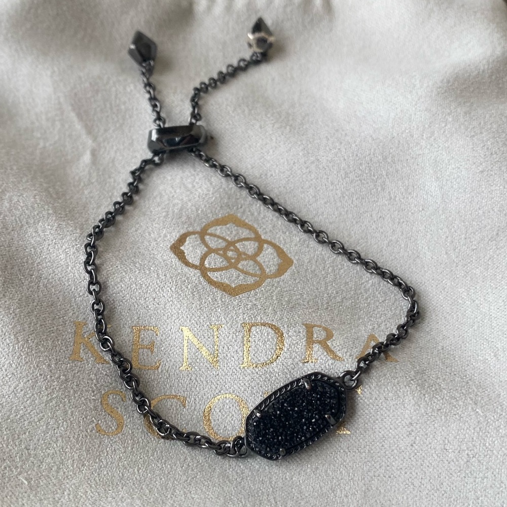 Kendra Scott, black druzy bracelet